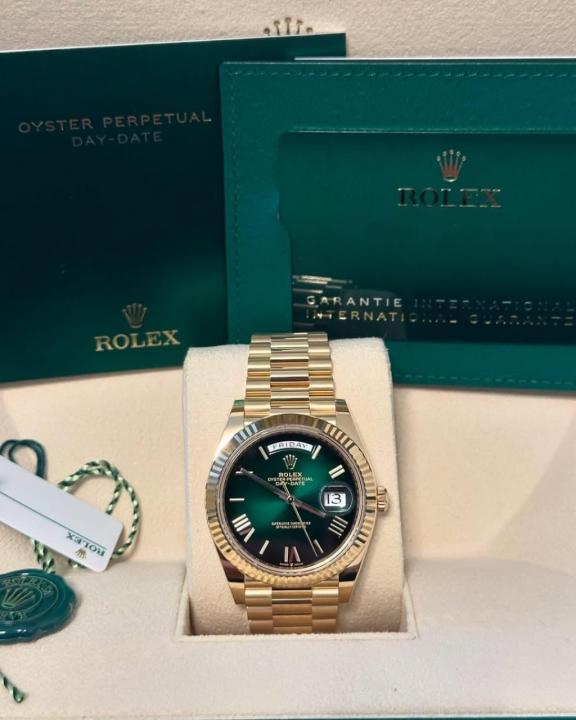 luxury Watch Oyster perpetual Day Date Automatic Gold-Green