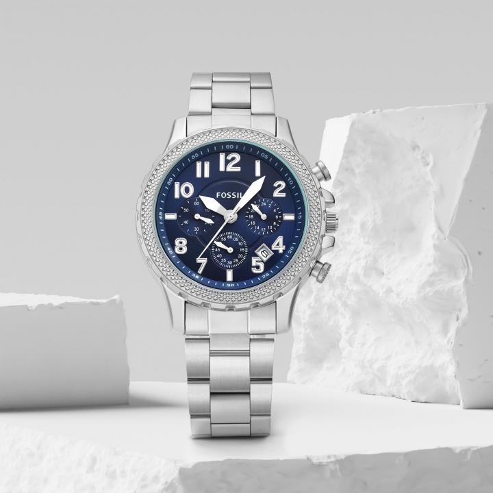 luxury Watch Bowman Chronograph Silver-Blue