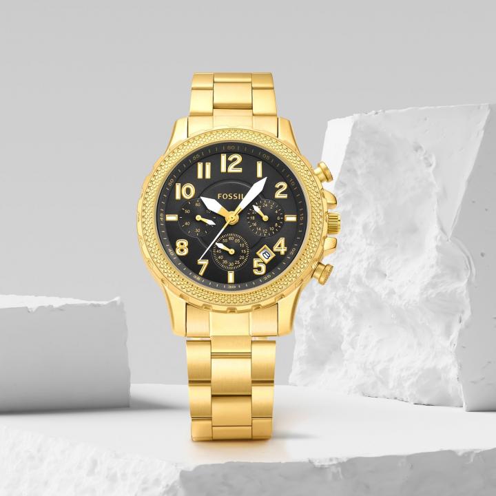 luxury Watch Bowman Chronograph Gold-Black