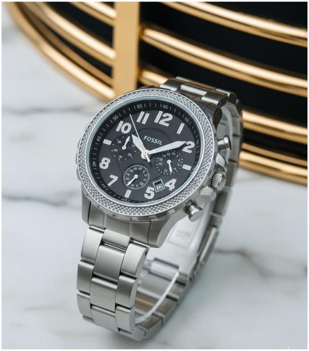 luxury Watch Bowman Chronograph Silver-Black