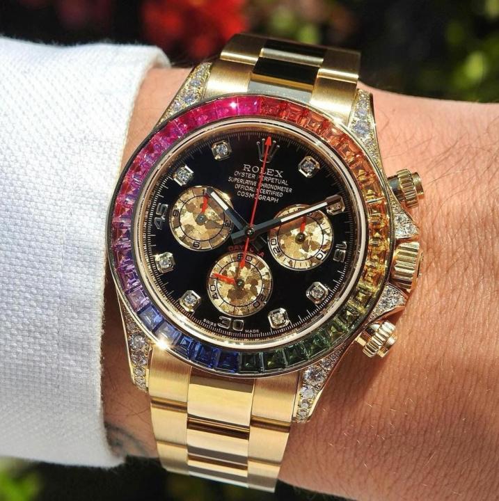 luxury Watch Oyster perpetual Rainbow Gold