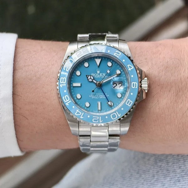Role_x Oyster perpetual Gmt master Steel-Aqua Blue