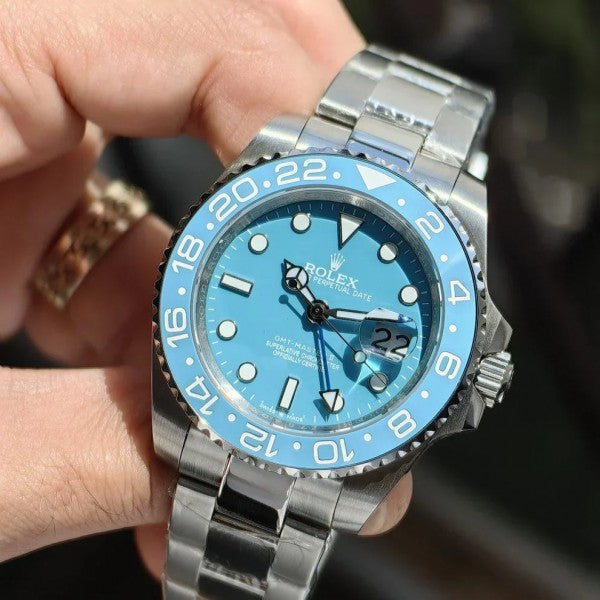 Role_x Oyster perpetual Gmt master Steel-Aqua Blue