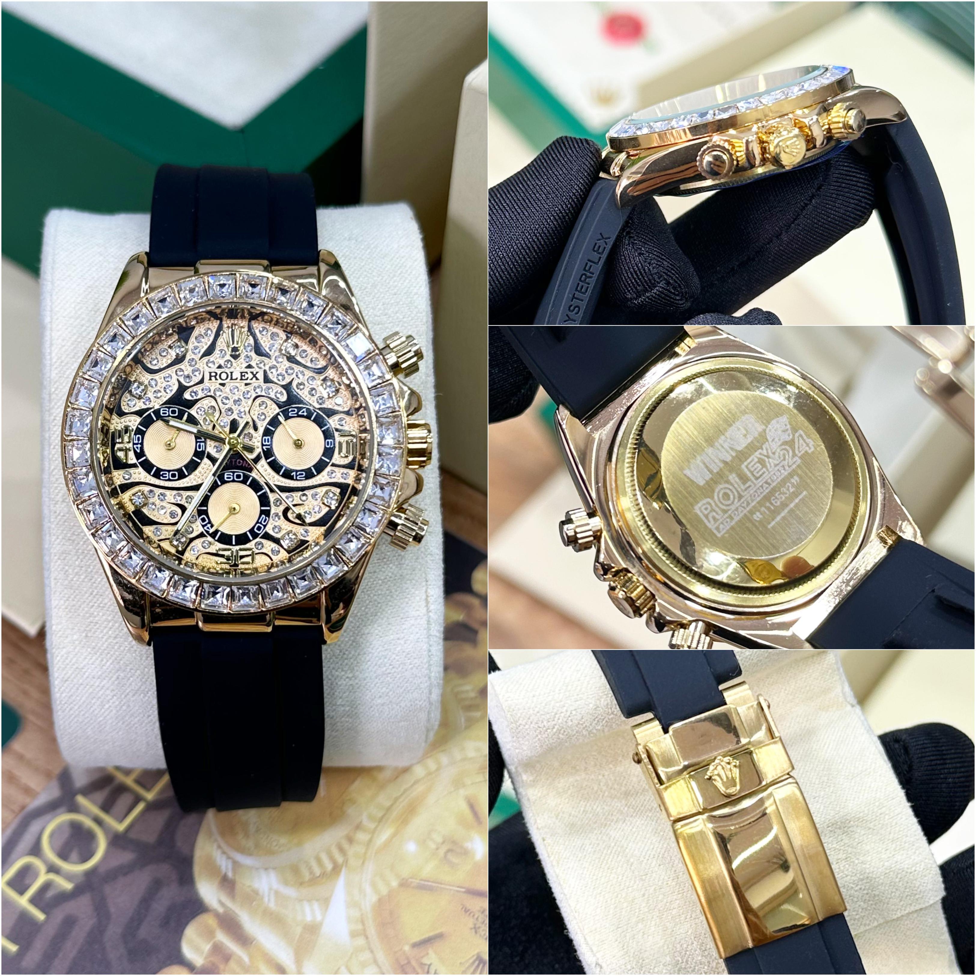 luxury Watch tiger black gold diamond